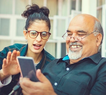 Father and Daughter using MyChart