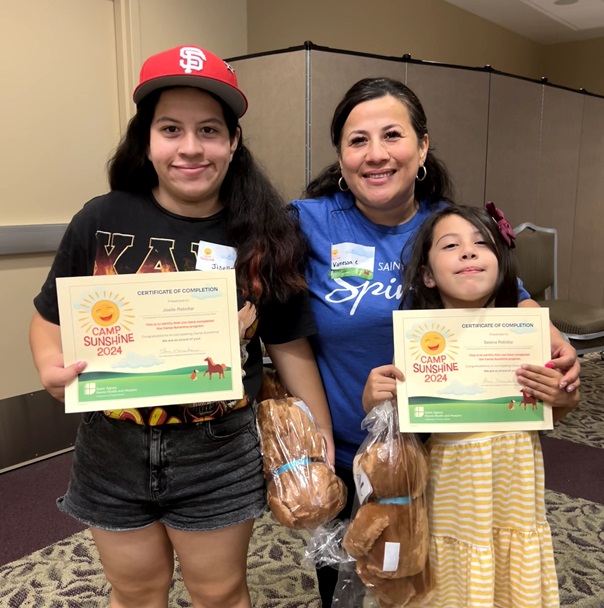 Mother with children at Camp Sunshine
