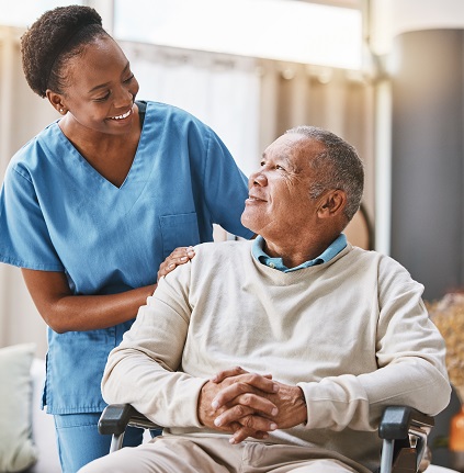 Patient with caregiver