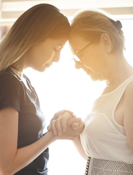 Mother and daughter bonding