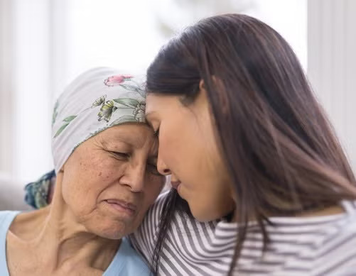 Hospice patient with daughter